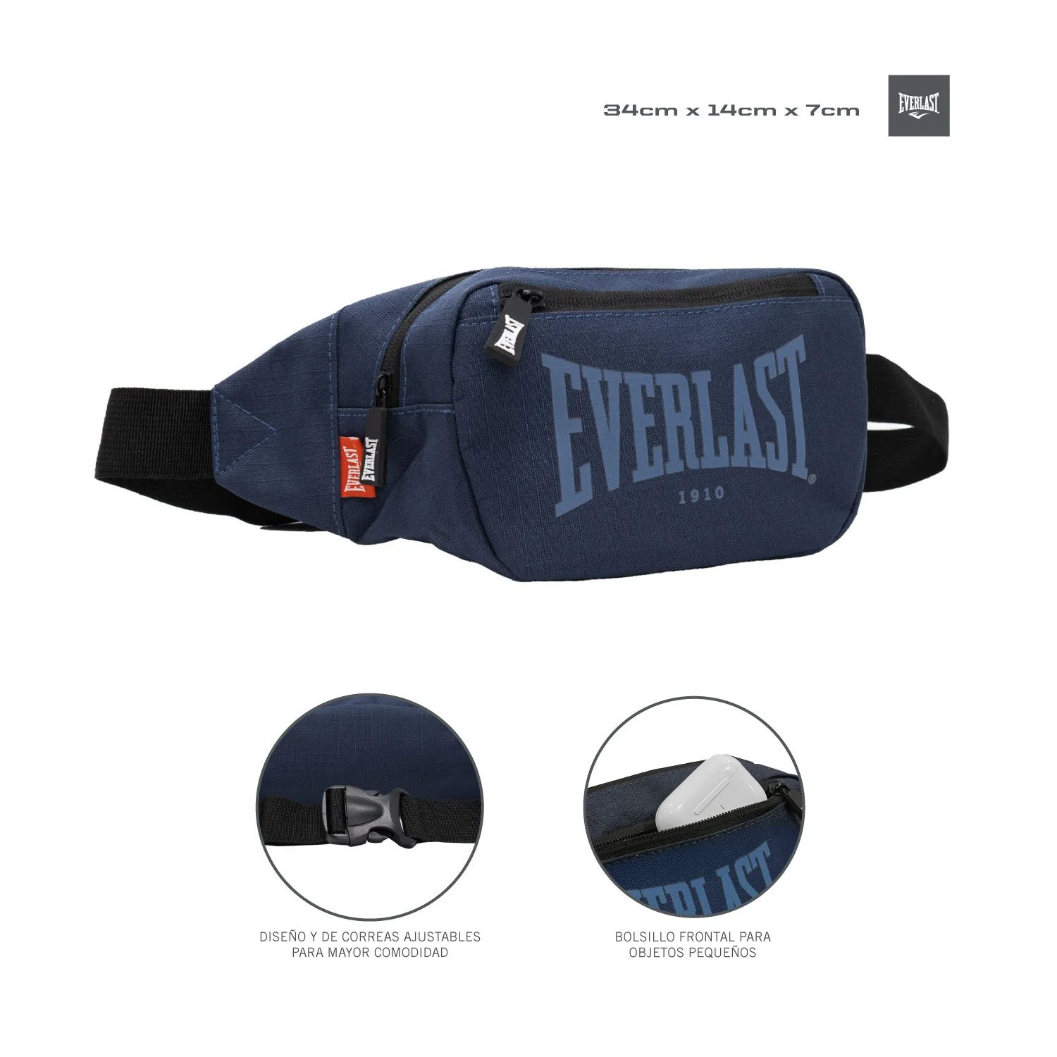 Bolso Everlast Cintura Ligero Ajustable cierre
