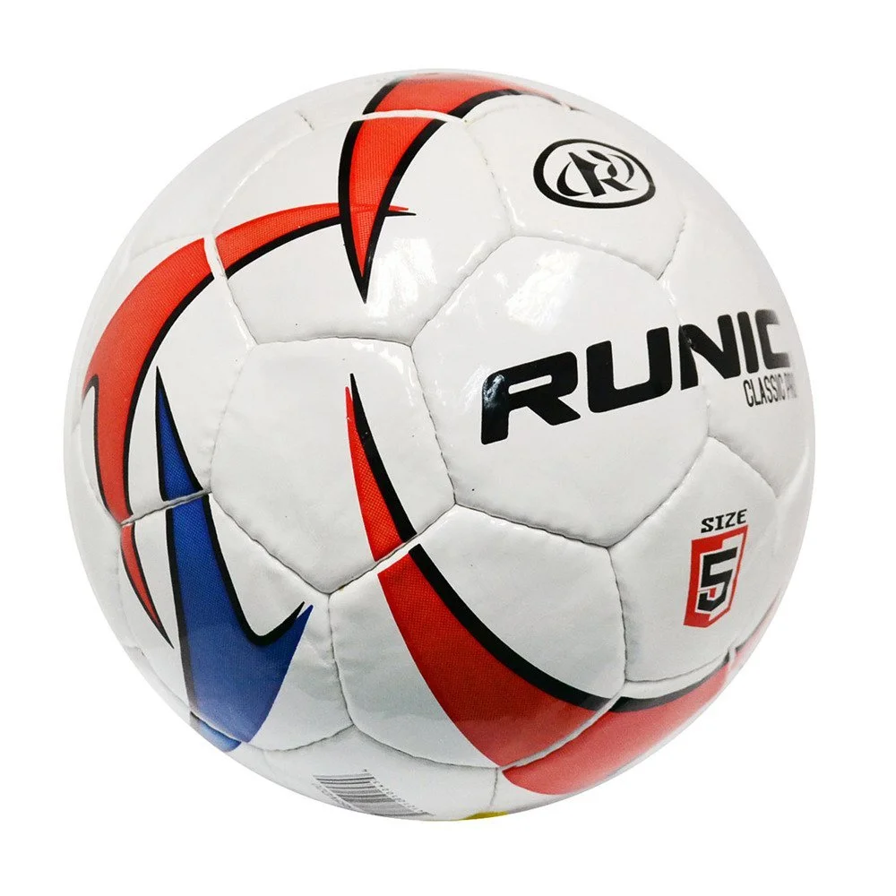 detalle del balon de futbol runic, cosido y material PVC