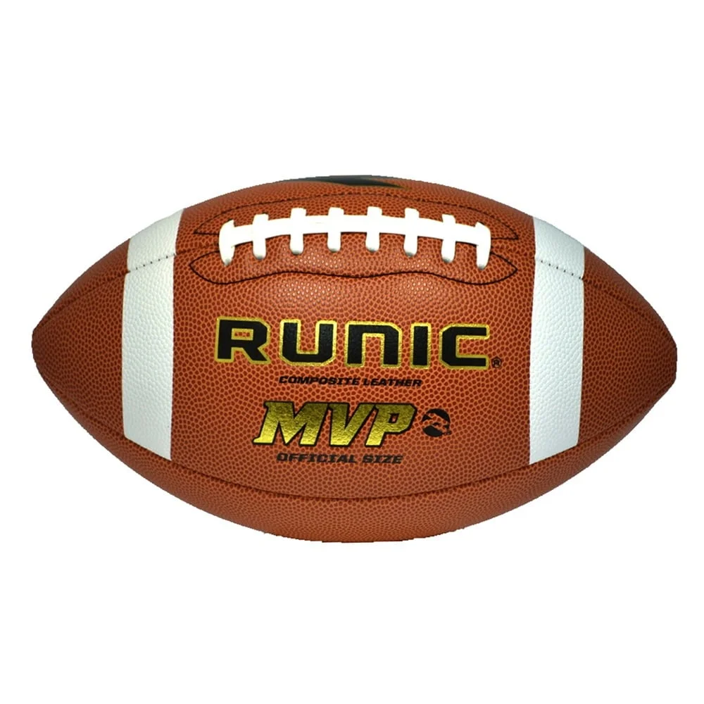 balon runic de futbol americano oficial de cuero sintético