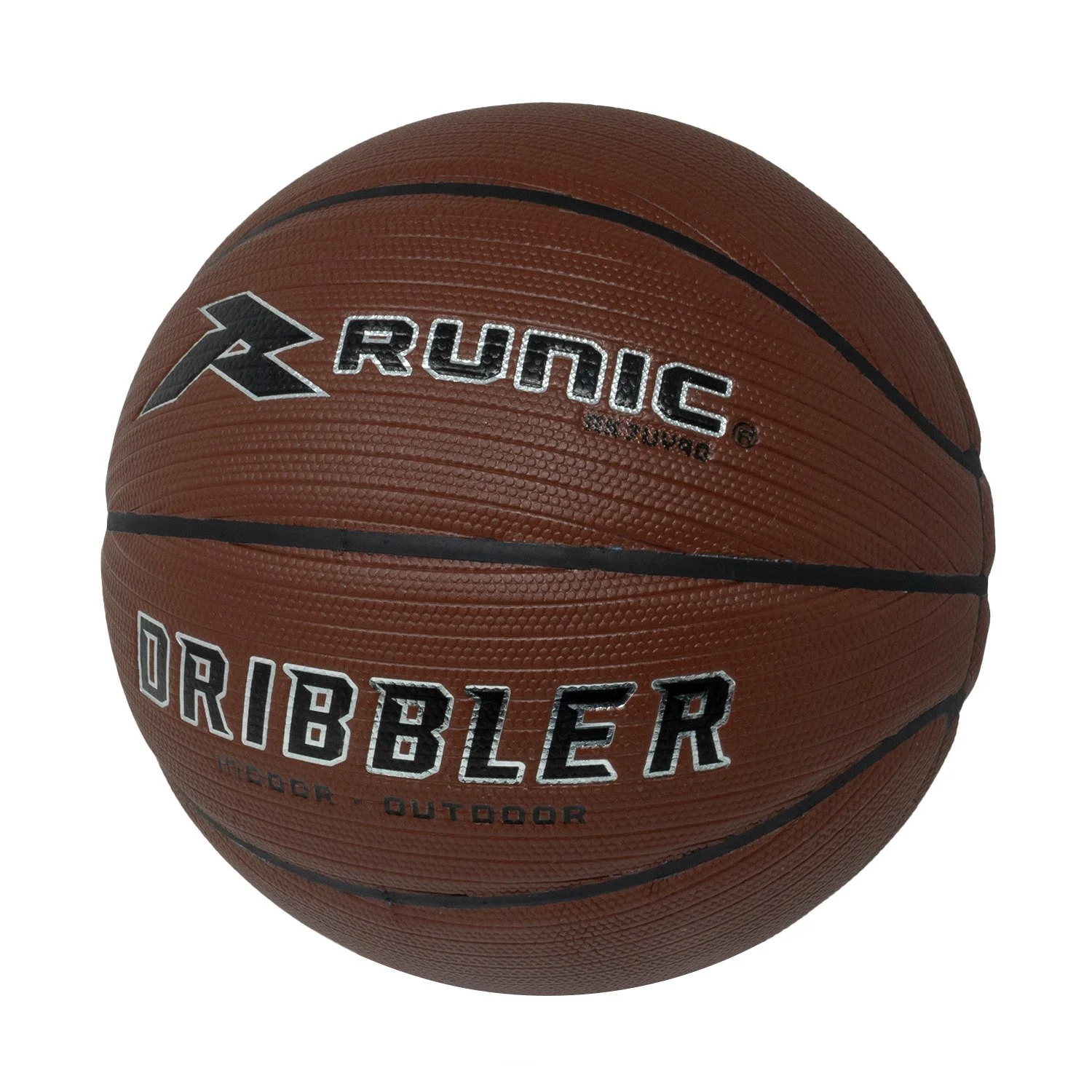 detalle del balon de baloncesto 7 super grip runic, textura y diseño