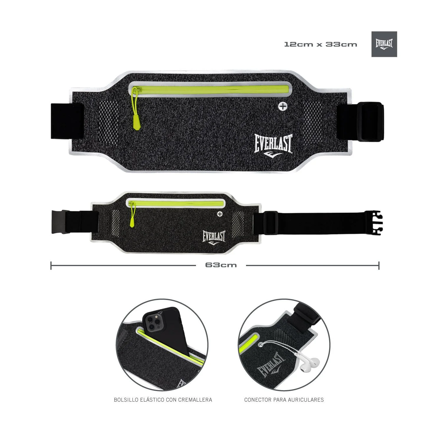 Bolso Everlast Deportivo Elastico con cintura ajustable