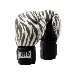 Guantes De Boxeo Everlast Spark Zebra, material de cuero sintético