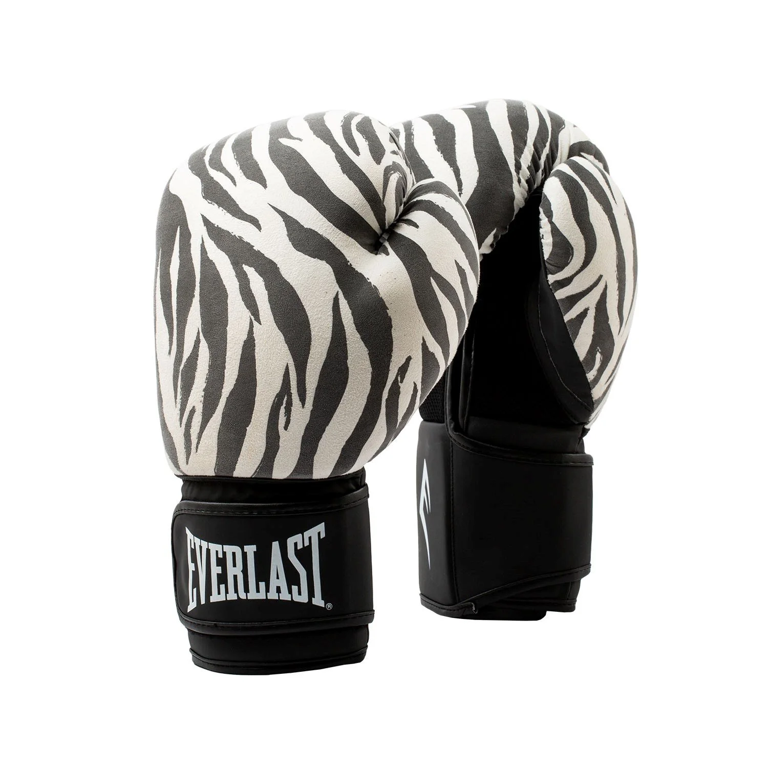 Guantes De Boxeo Everlast Spark Zebra, material de cuero sintético