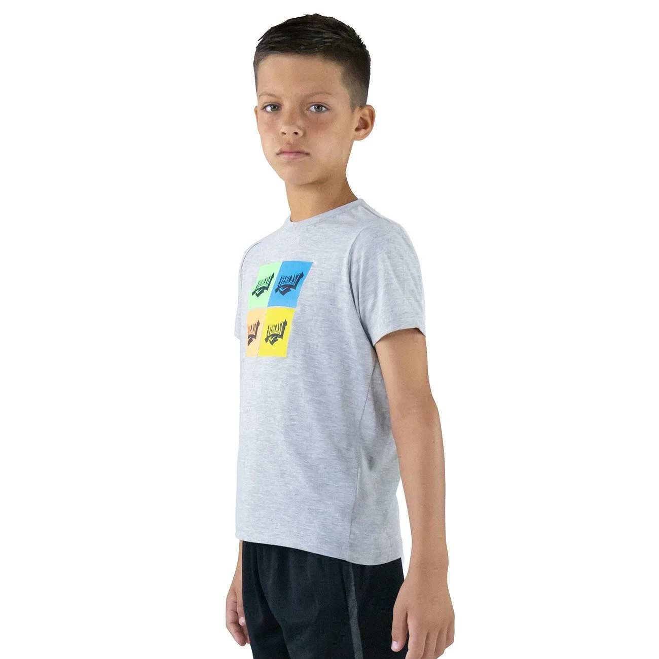 detalle de la tela transpirable del t-shirt everlast block deportivo