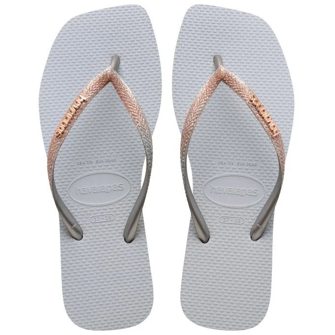 sandalias havaianas slim square glt, sandalias de caucho