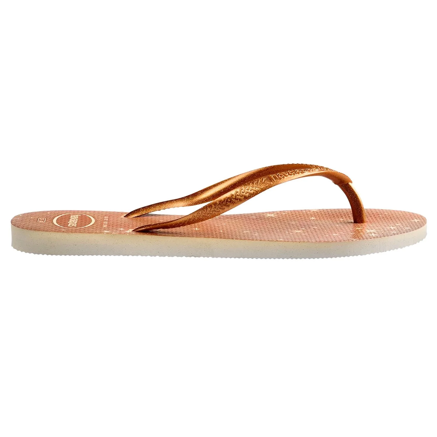 diseño slim, sandalias havaianas con acabado gloss