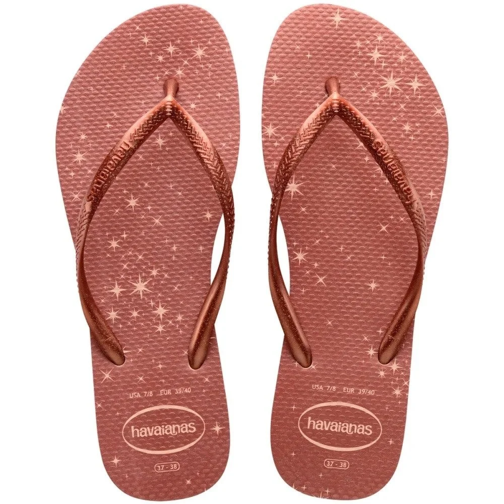 sandalias havaianas slim gloss fc moda, sandalias de caucho