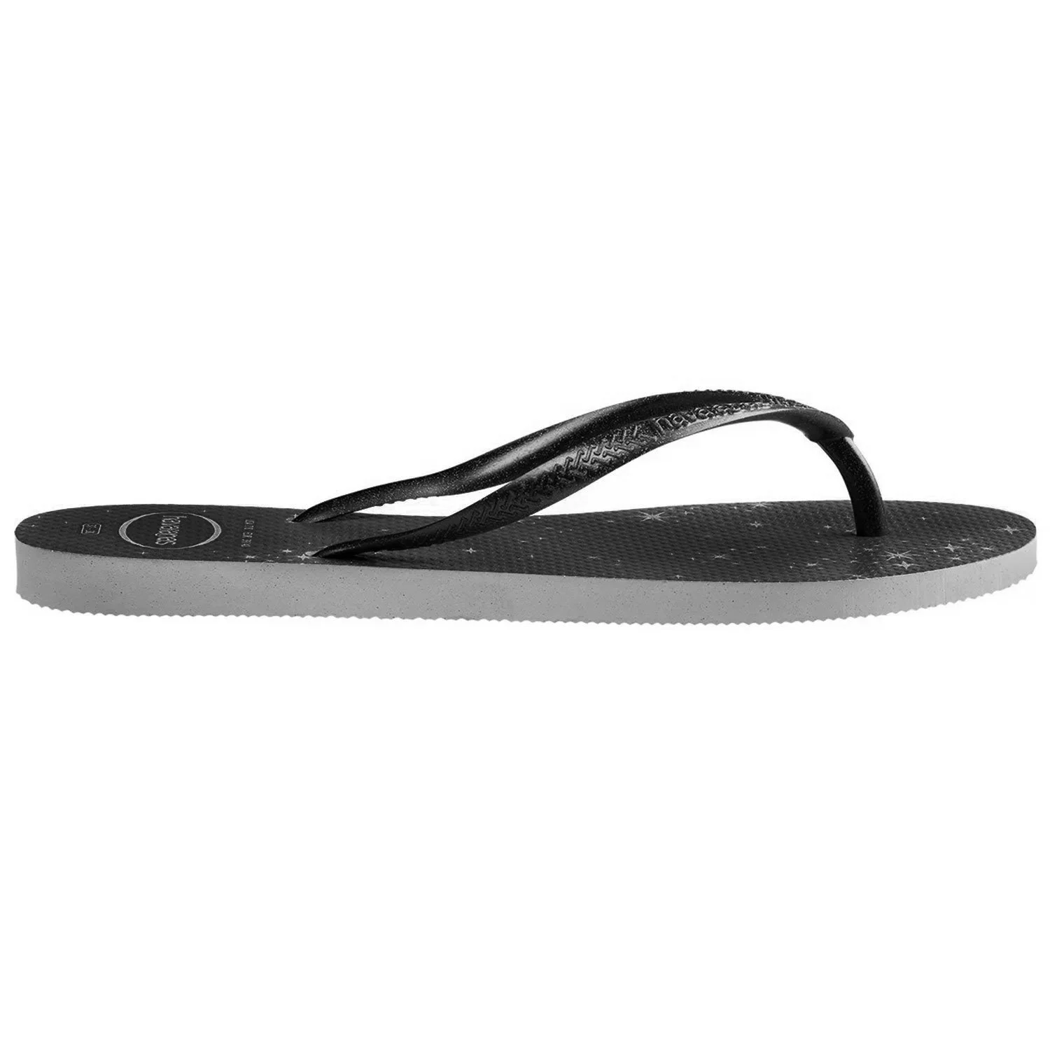 detalle de la suela de las sandalias havaianas slim gloss fc
