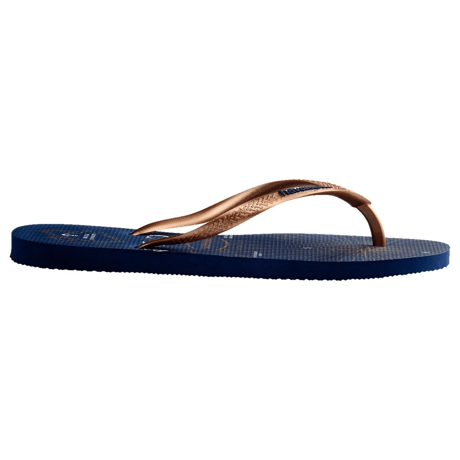 detalle de la suela de las sandalias havaianas slim nautical