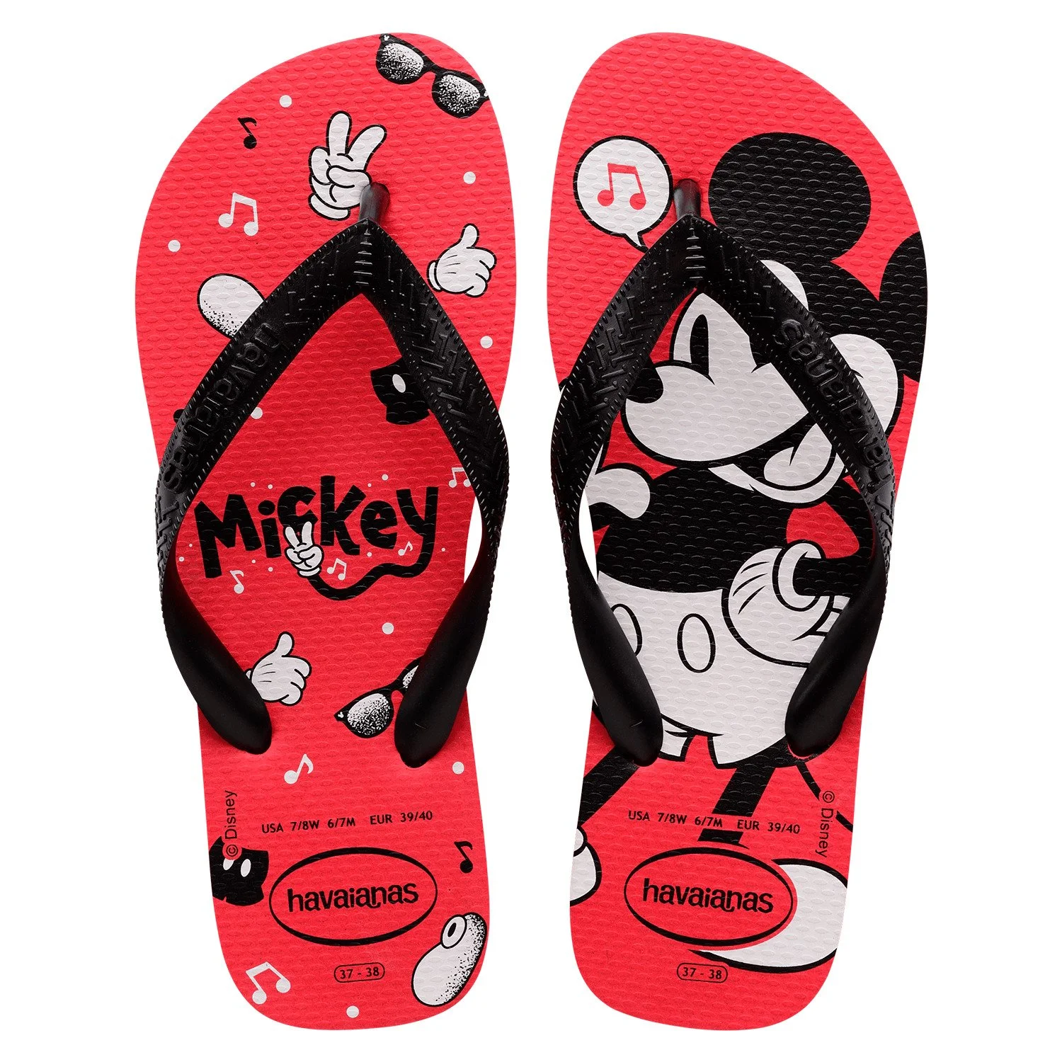 sandalias havaianas top disney fc moda, sandalias de caucho