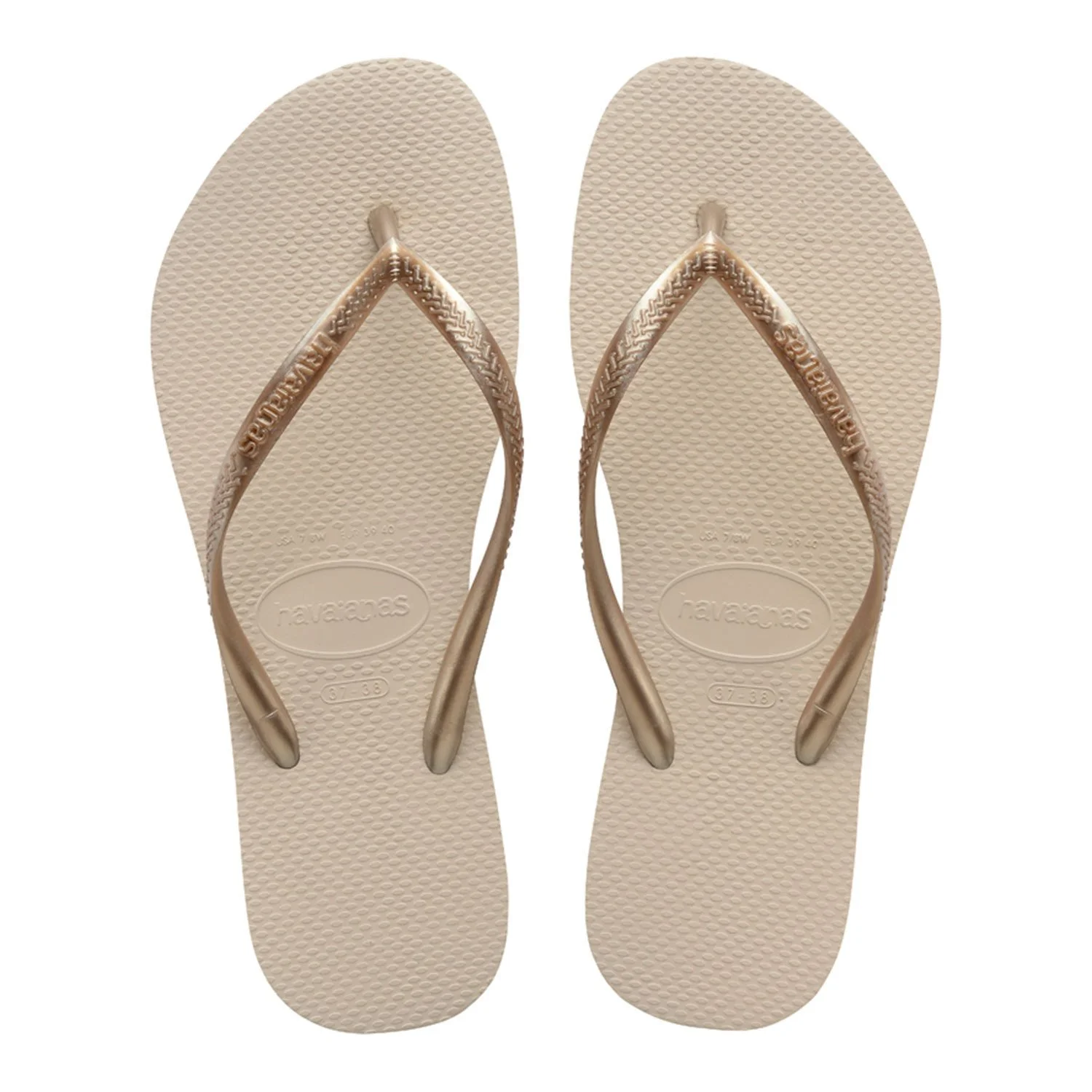 sandalias havaianas versatiles slim fc, sandalias de caucho