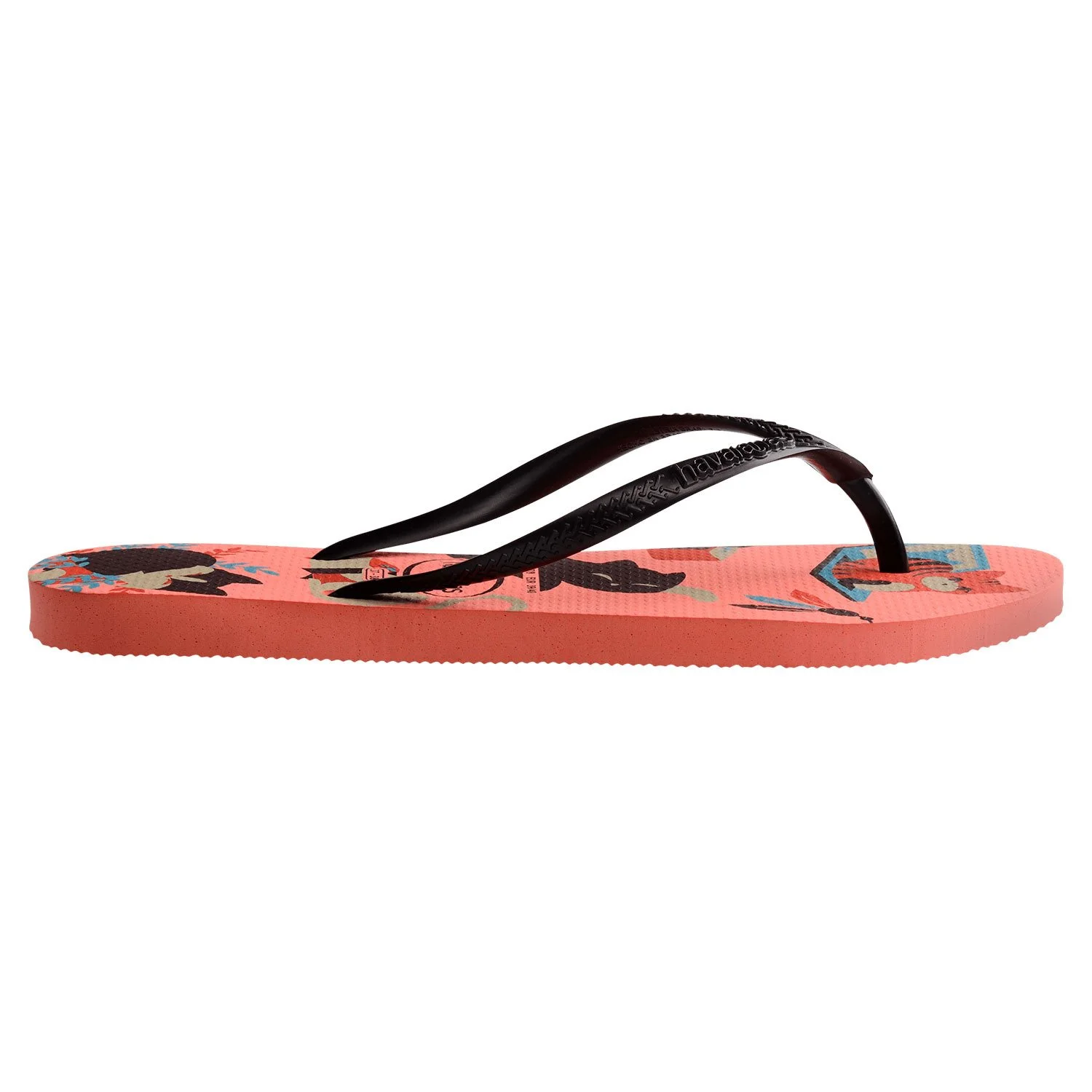 detalle de la suela, sandalias havaianas slim pets fc