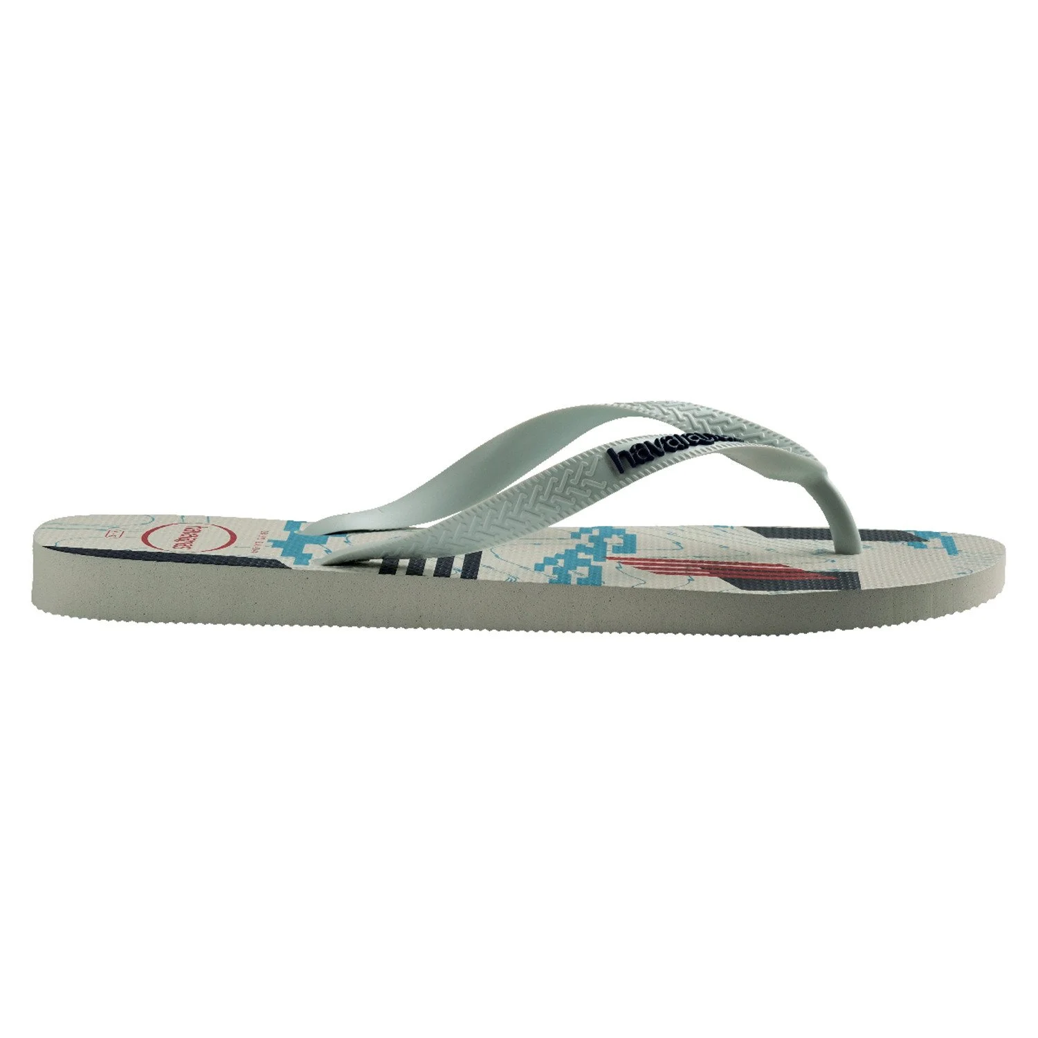 detalle de la suela, sandalias havaianas