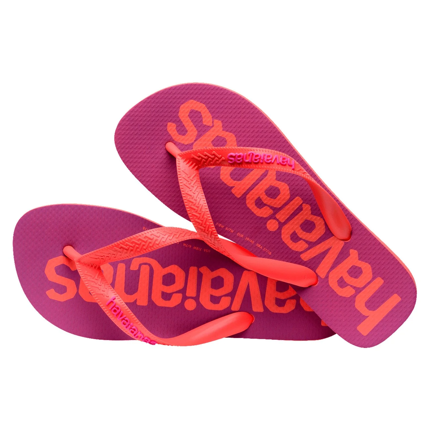 vista lateral de las sandalias havaianas top logomania 2 fc