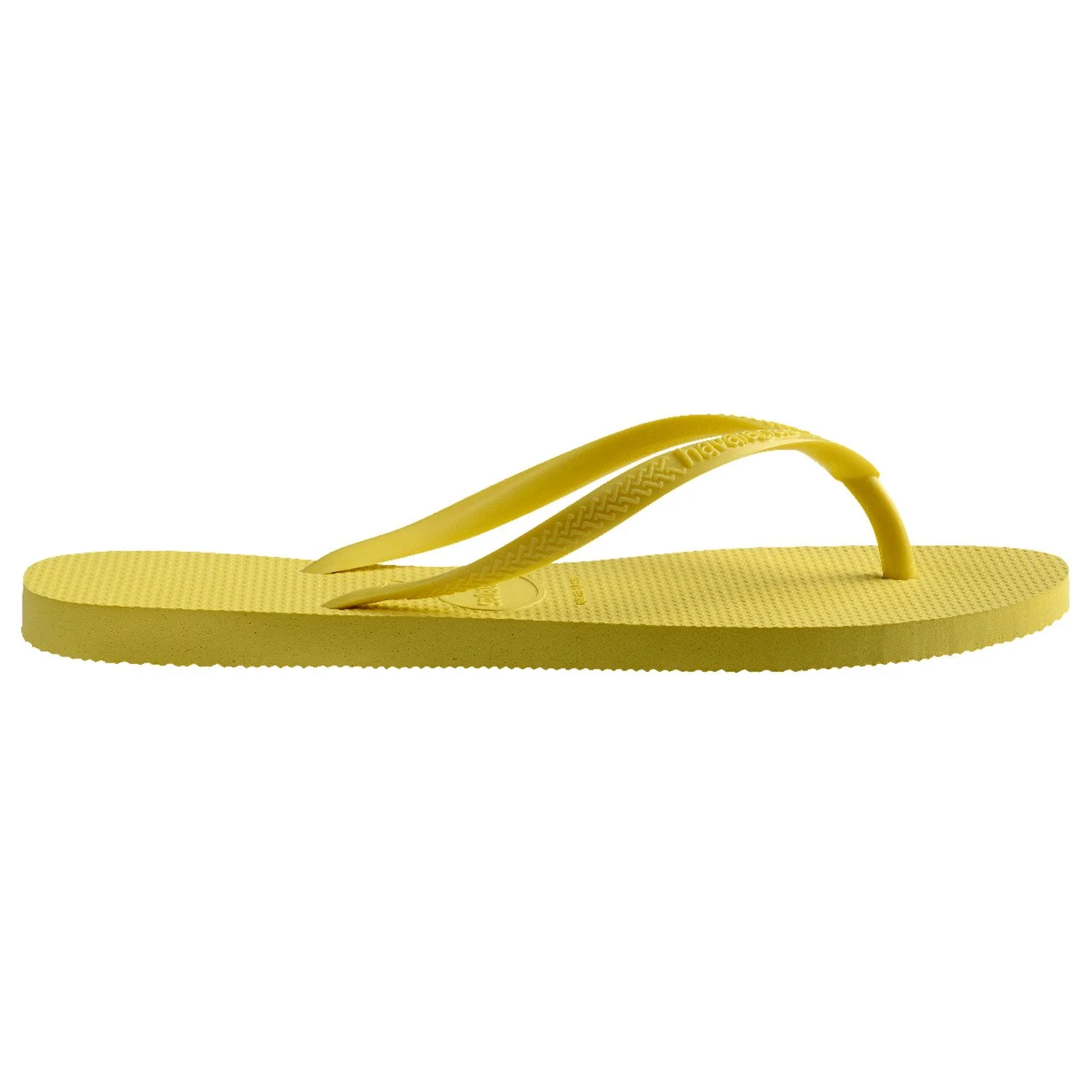 detalle de la suela de las sandalias havaianas slim fc comodas