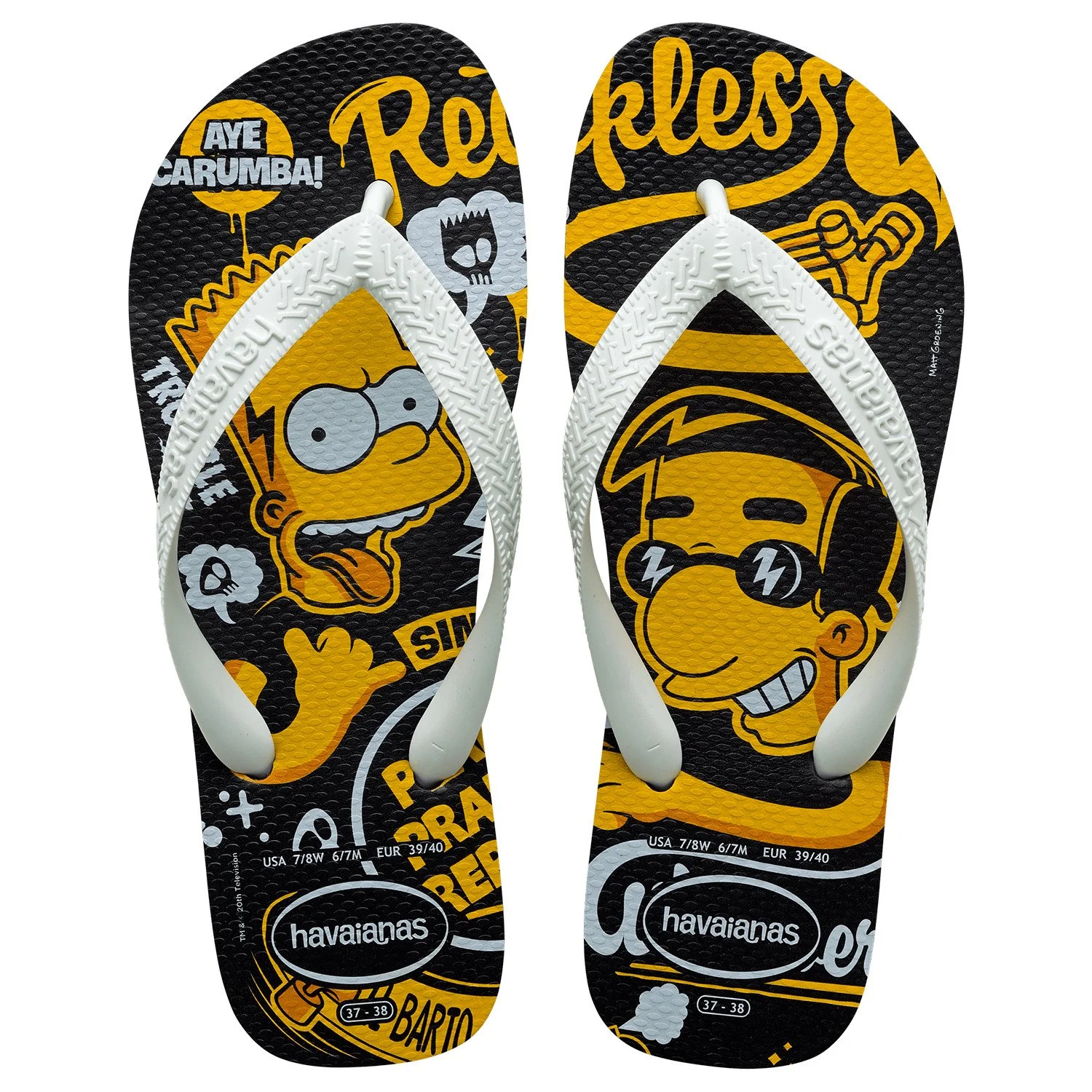 sandalias havaianas simpsons fc, sandalias de caucho