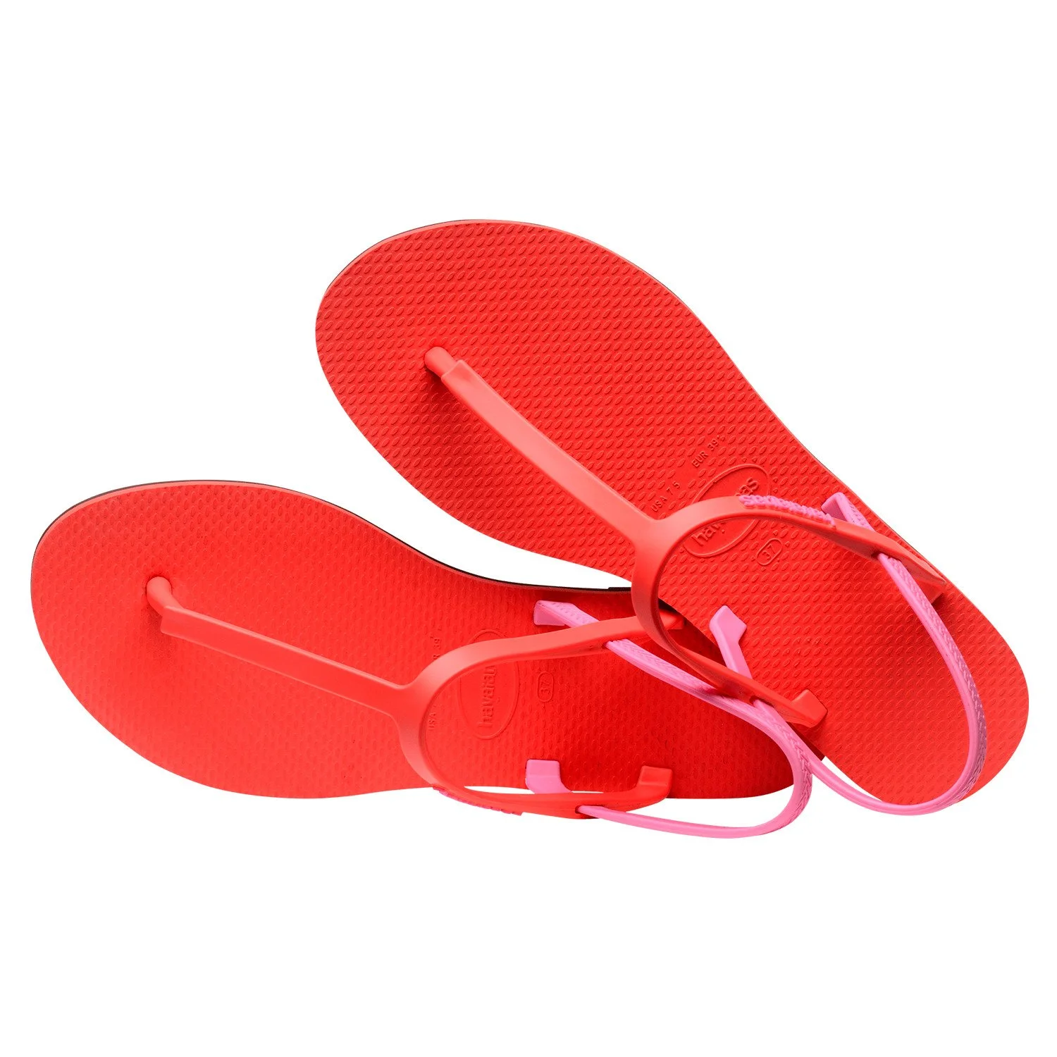 vista lateral, sandalias havaianas comoda