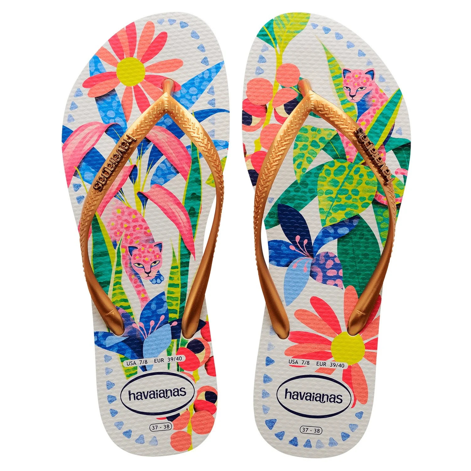 sandalias havaianas slim tropical fc, sandalia de caucho