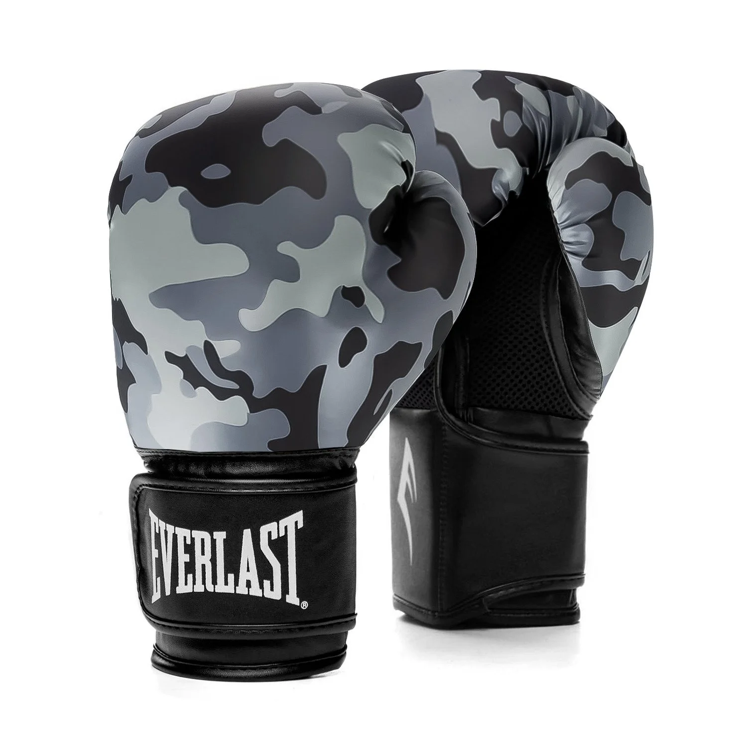 Guantes De Boxeo Everlast Spark Camo Grey, material de PVC, poliéster y espuma