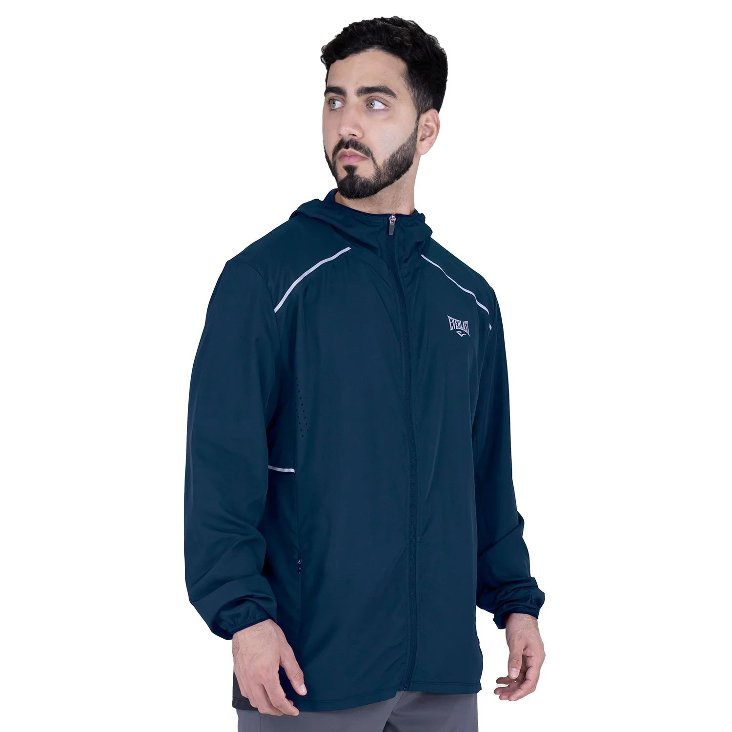 vista trasera del rain jacket deportivo everlast