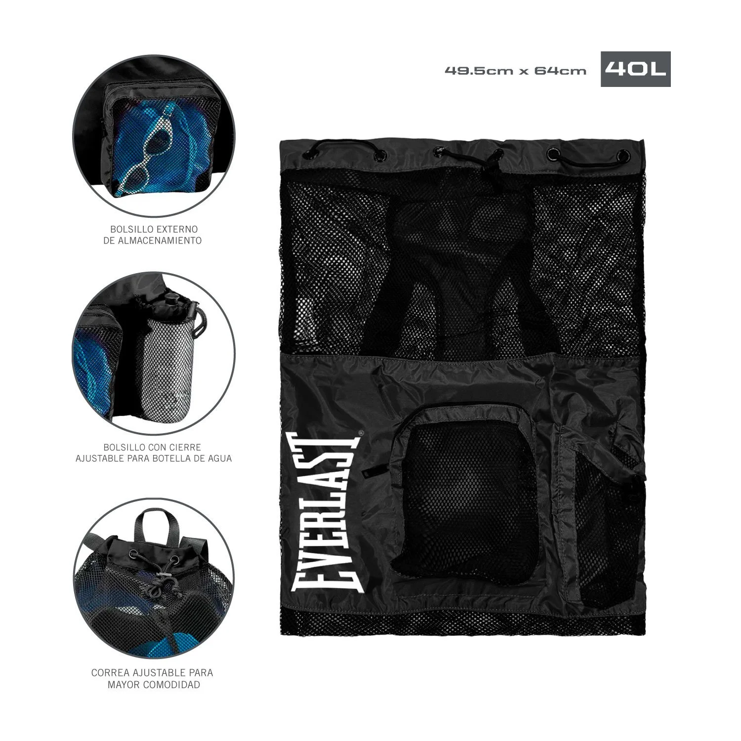 Bolso Everlast Plegable Ultraligero detalles