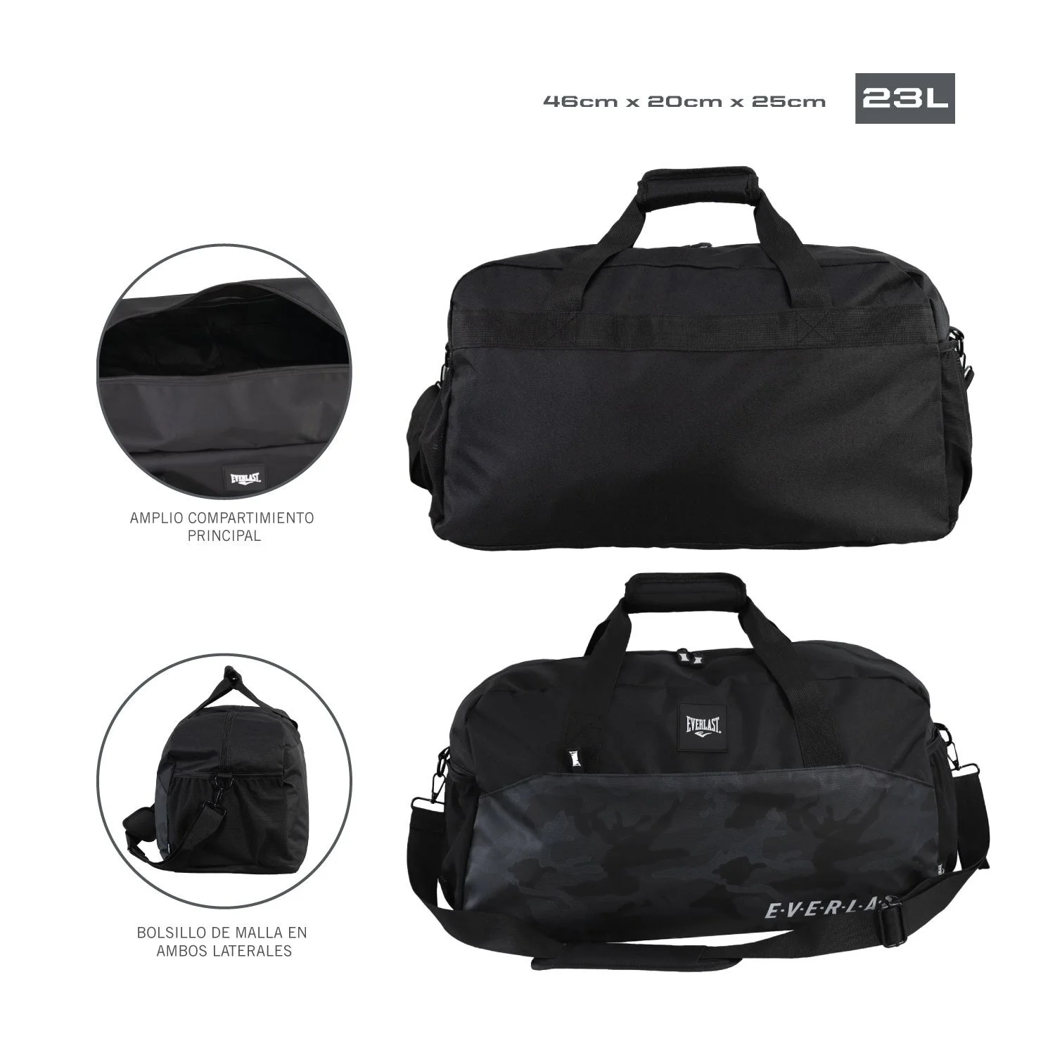 Bolsa Everlast Deportiva 23L, detalle de la malla