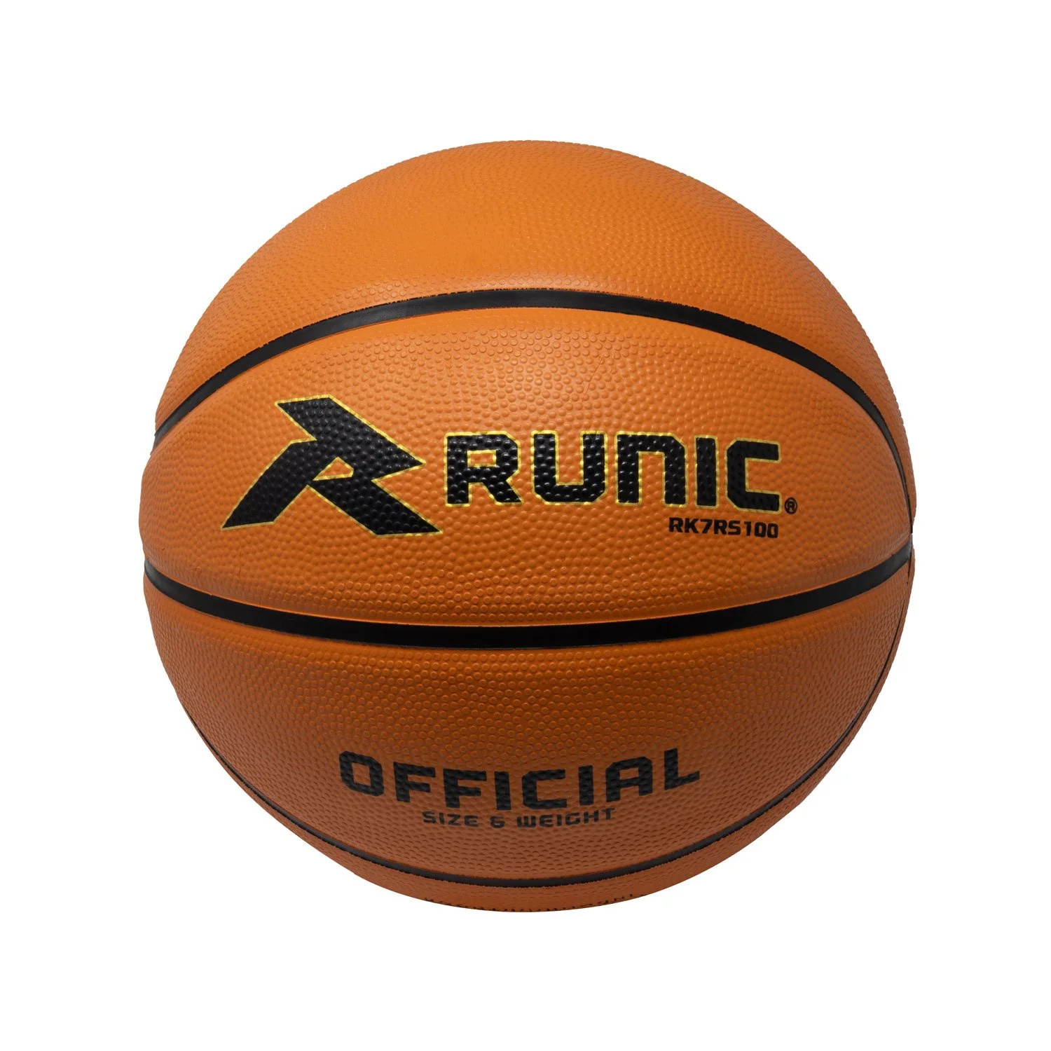 detalle del balon de baloncesto competition #7 runic