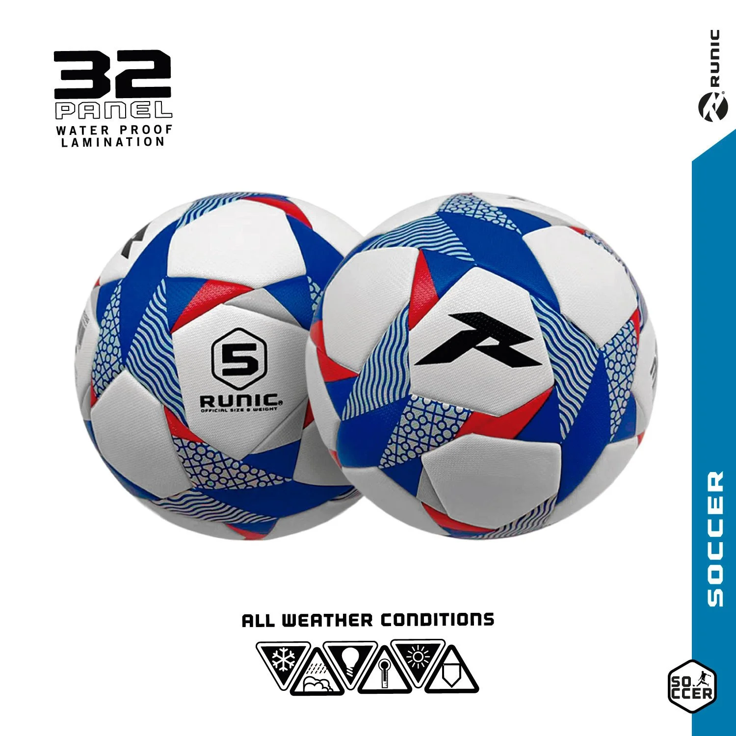 balón de futbol termolaminado runic 5, tamaño #5