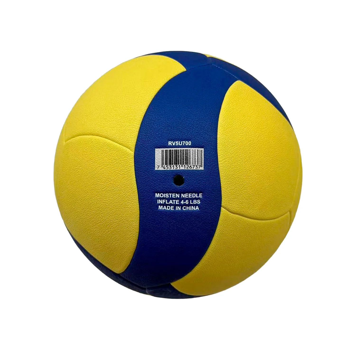 detalle de la cubierta de PU del balon de voleibol