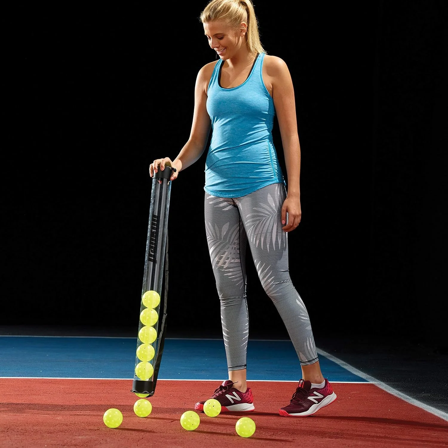 tubo recoge pelotas pcklbl franklin, almacenamiento de bolas de pepinillo