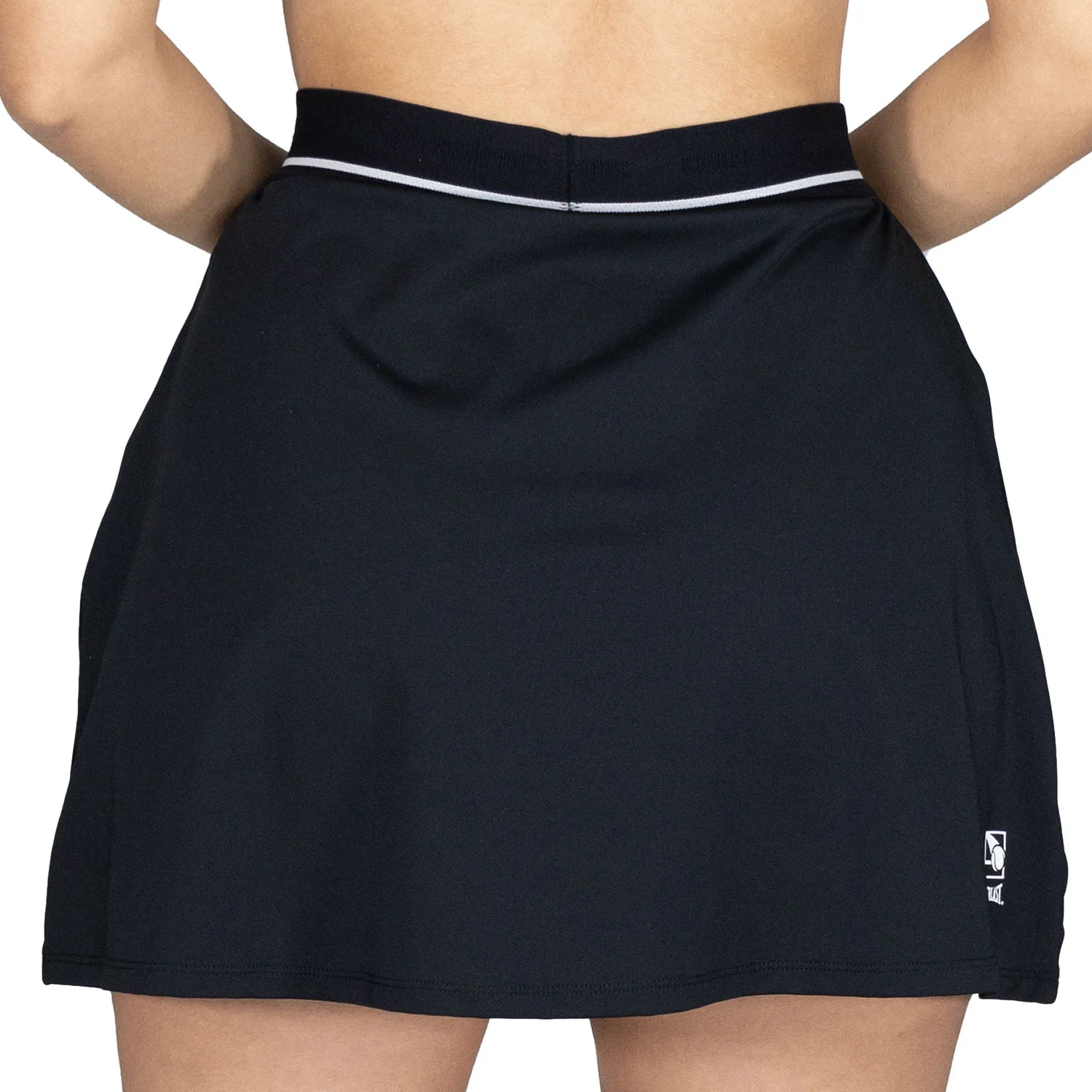 skort poliester, detalle de la costura