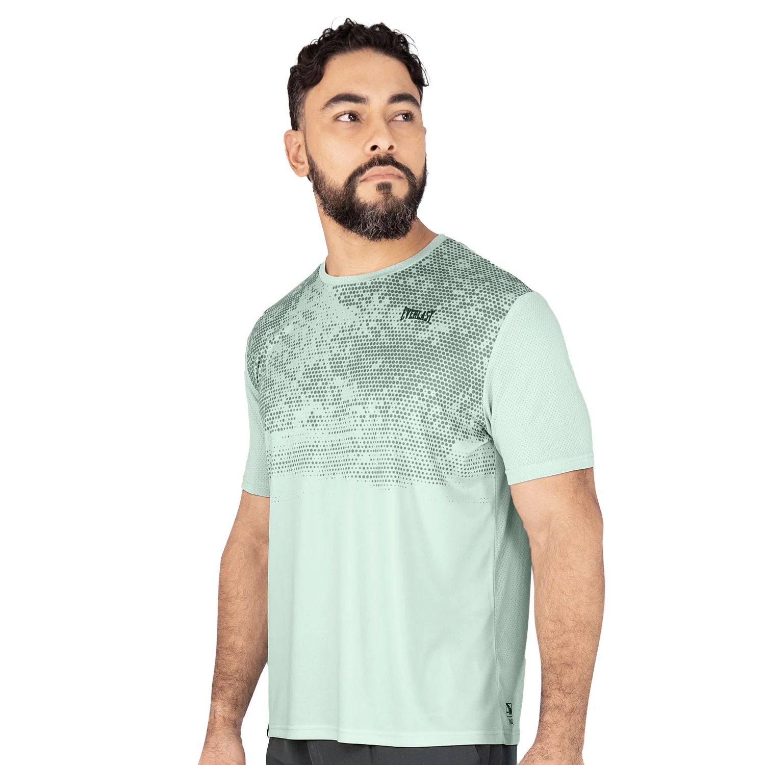 vista posterior del t-shirt everlast poliester deportivo