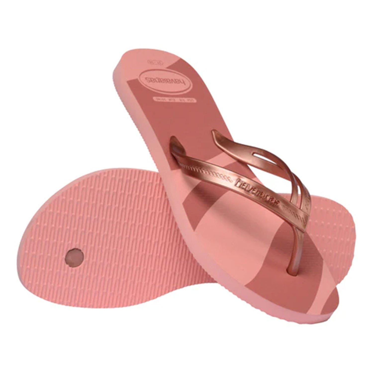 Detalle de la suela de caucho de las sandalias Havaianas