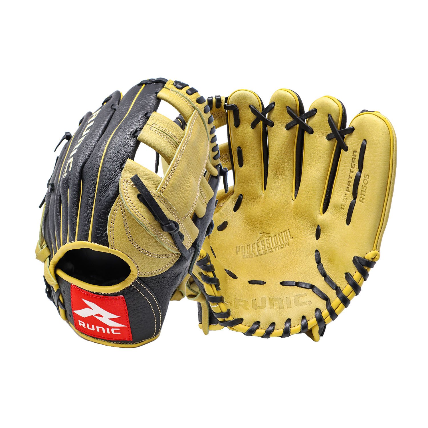 Guante de beisbol Runic cuero 11.5, vista frontal