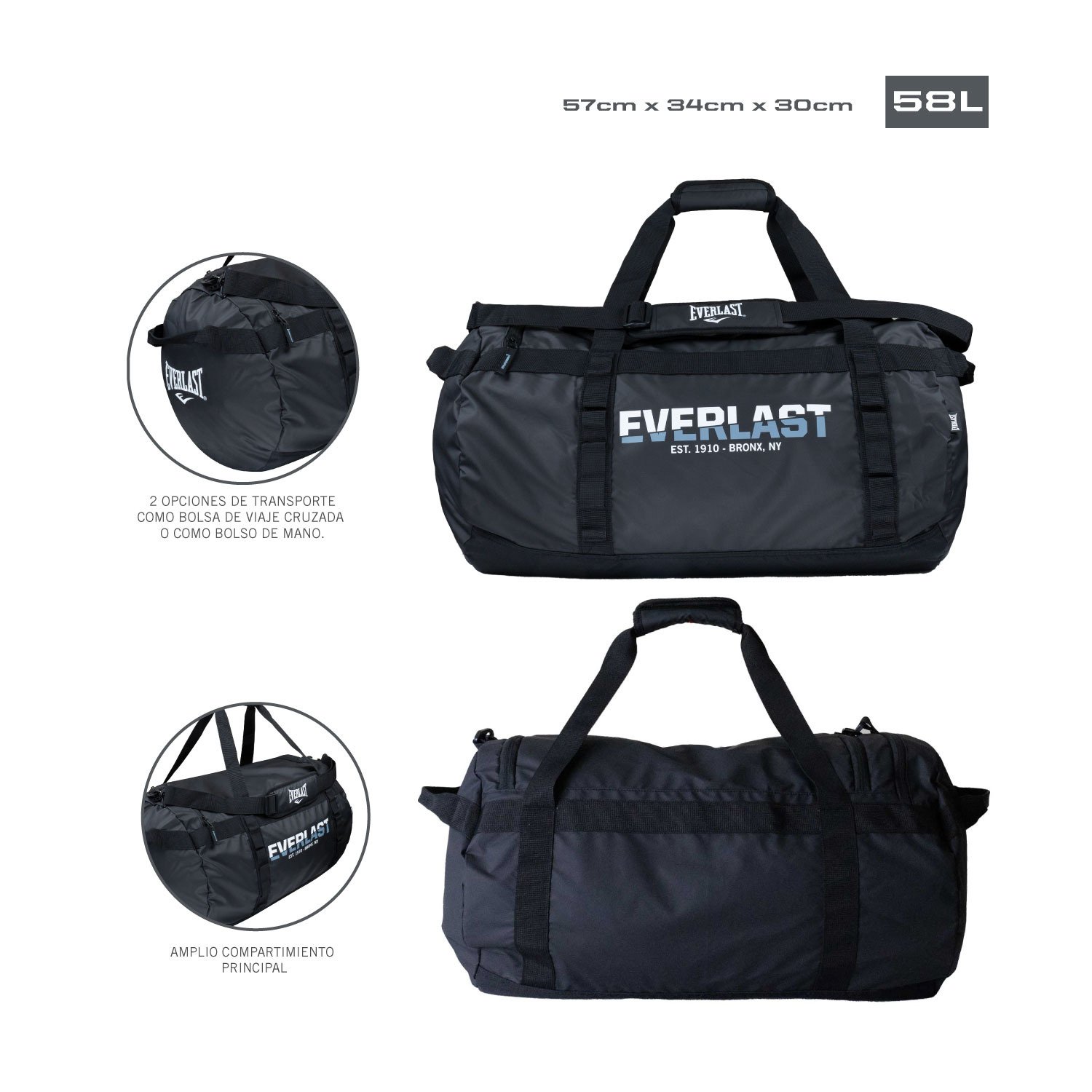 Bolsa Deportiva Everlast para Hombre