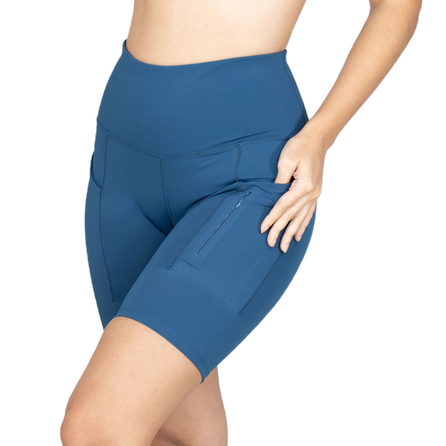 vista trasera del short, diseño deportivo