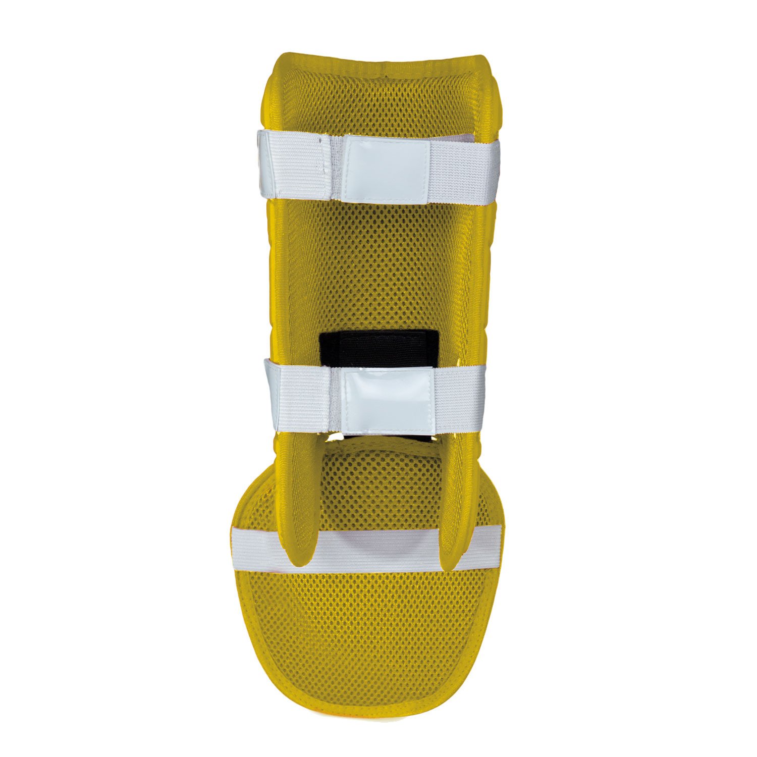detalle de la espinillera de bateador runic, material pvc