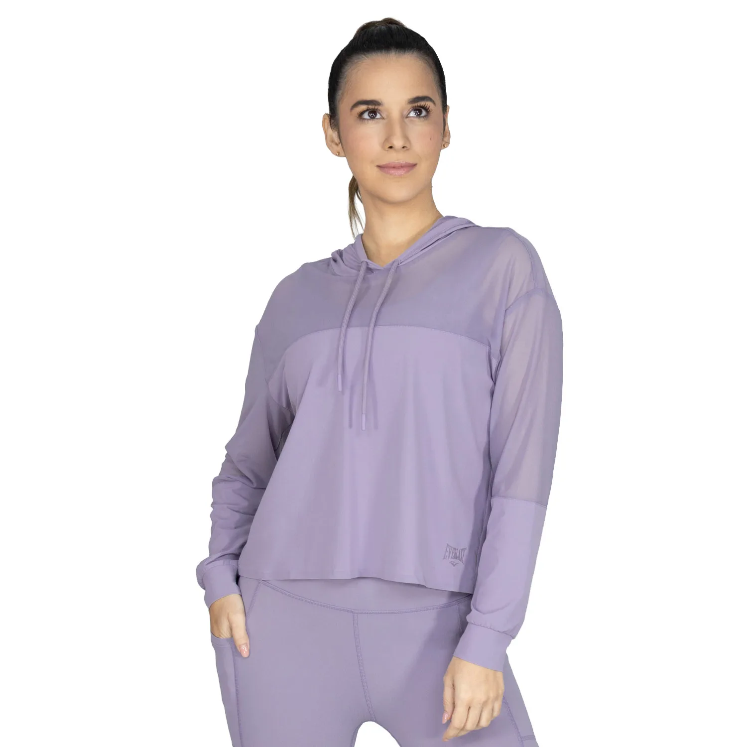 Buzo capucha lila Everlast Eos mujer