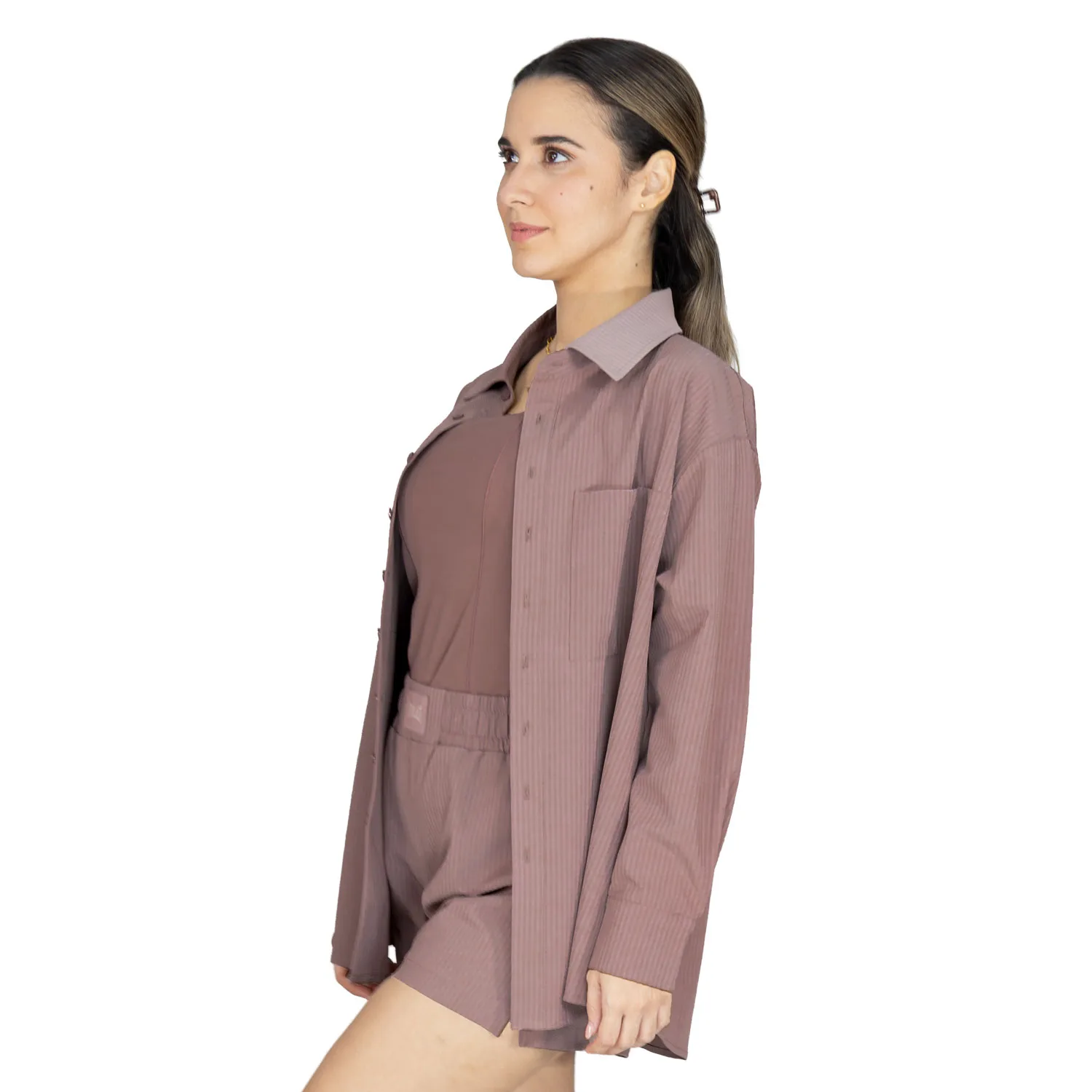 Camisa Oversized Moka Everlast Luxe