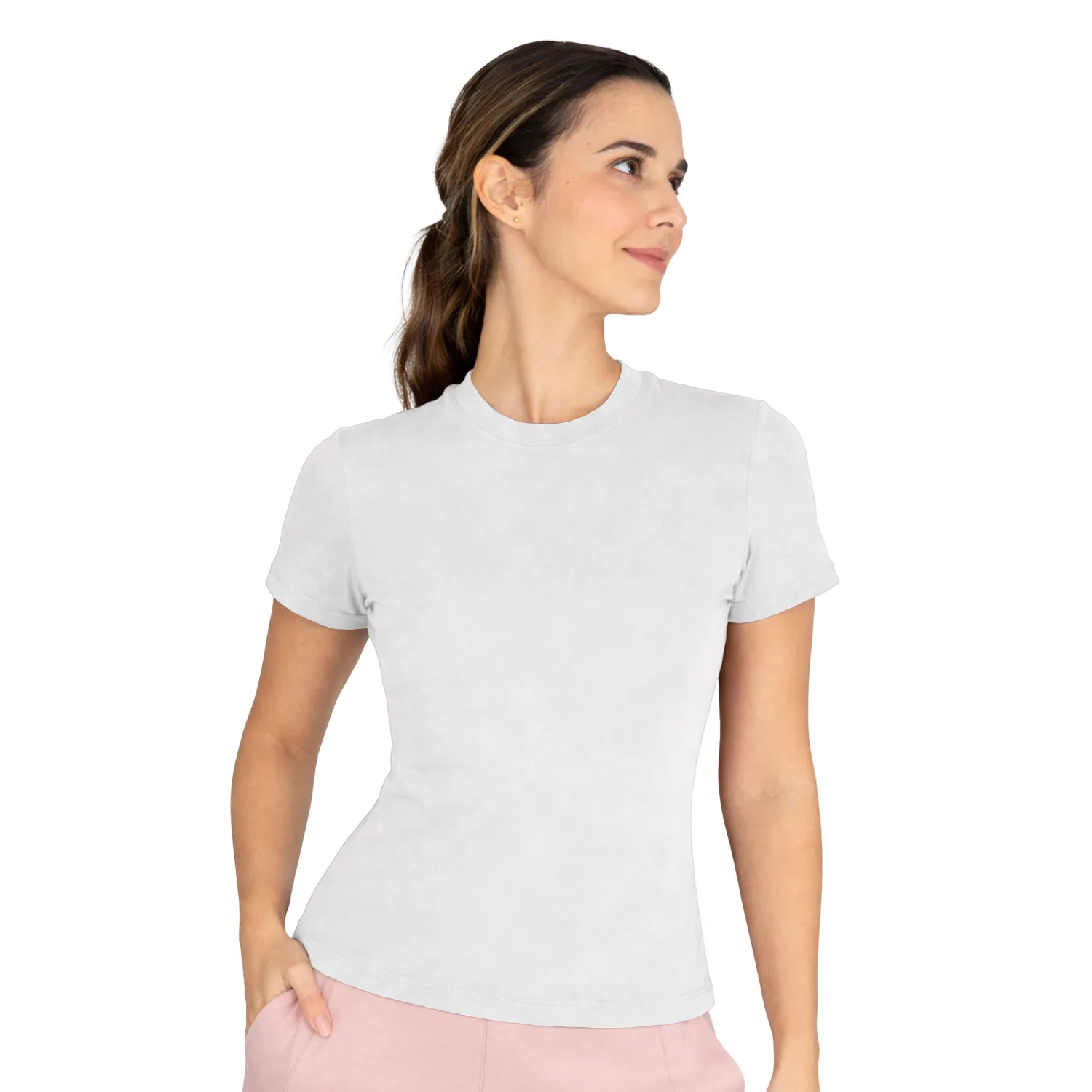 Camiseta deportiva blanca Everlast Essential mujer manga corta