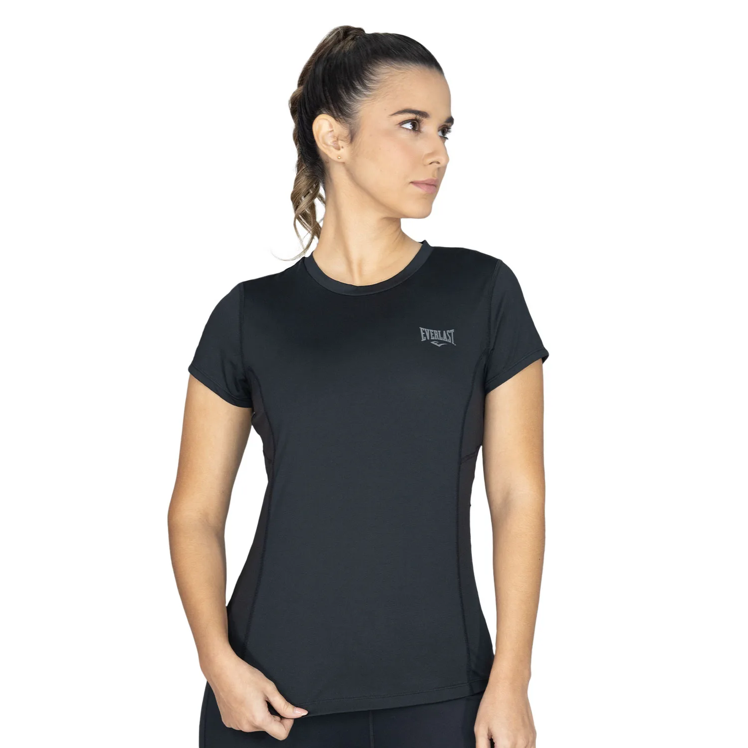 Camiseta deportiva Everlast Impact negro mujer manga corta