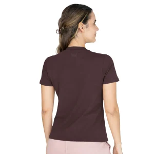 Camiseta deportiva marron Everlast Essential mujer manga corta