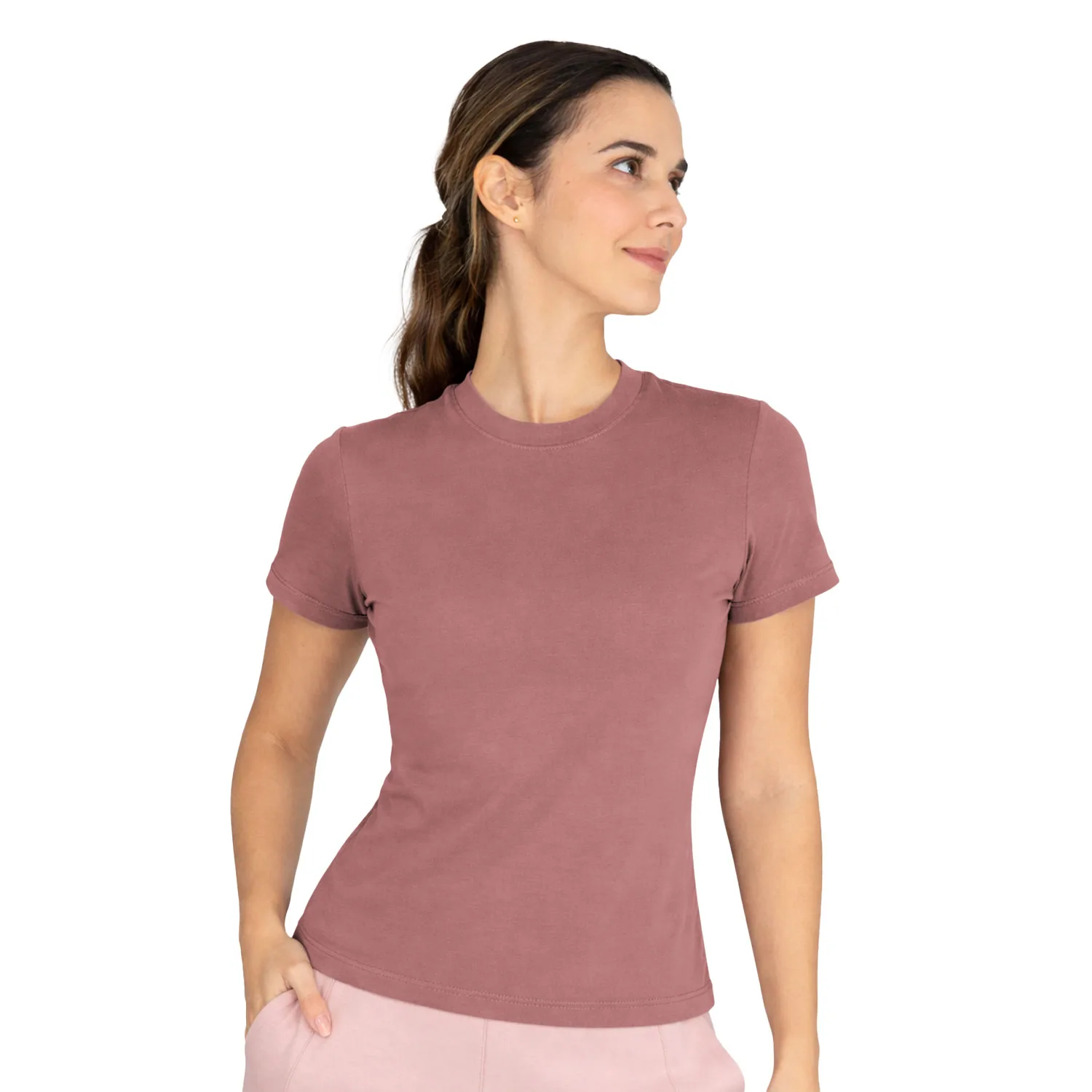 Camiseta deportiva moka Everlast Essential mujer manga corta