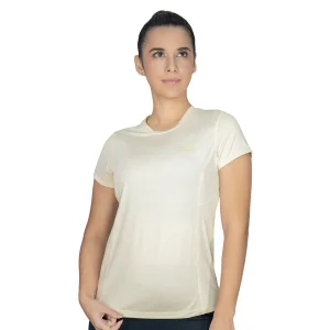 Camiseta deportiva mujer Everlast Impact color crema manga corta
