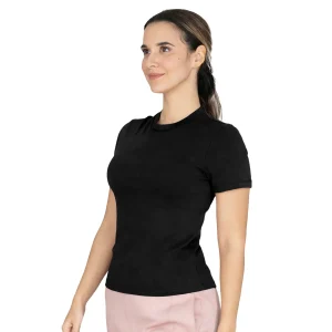 Camiseta deportiva negra Everlast Essential manga corta para mujer