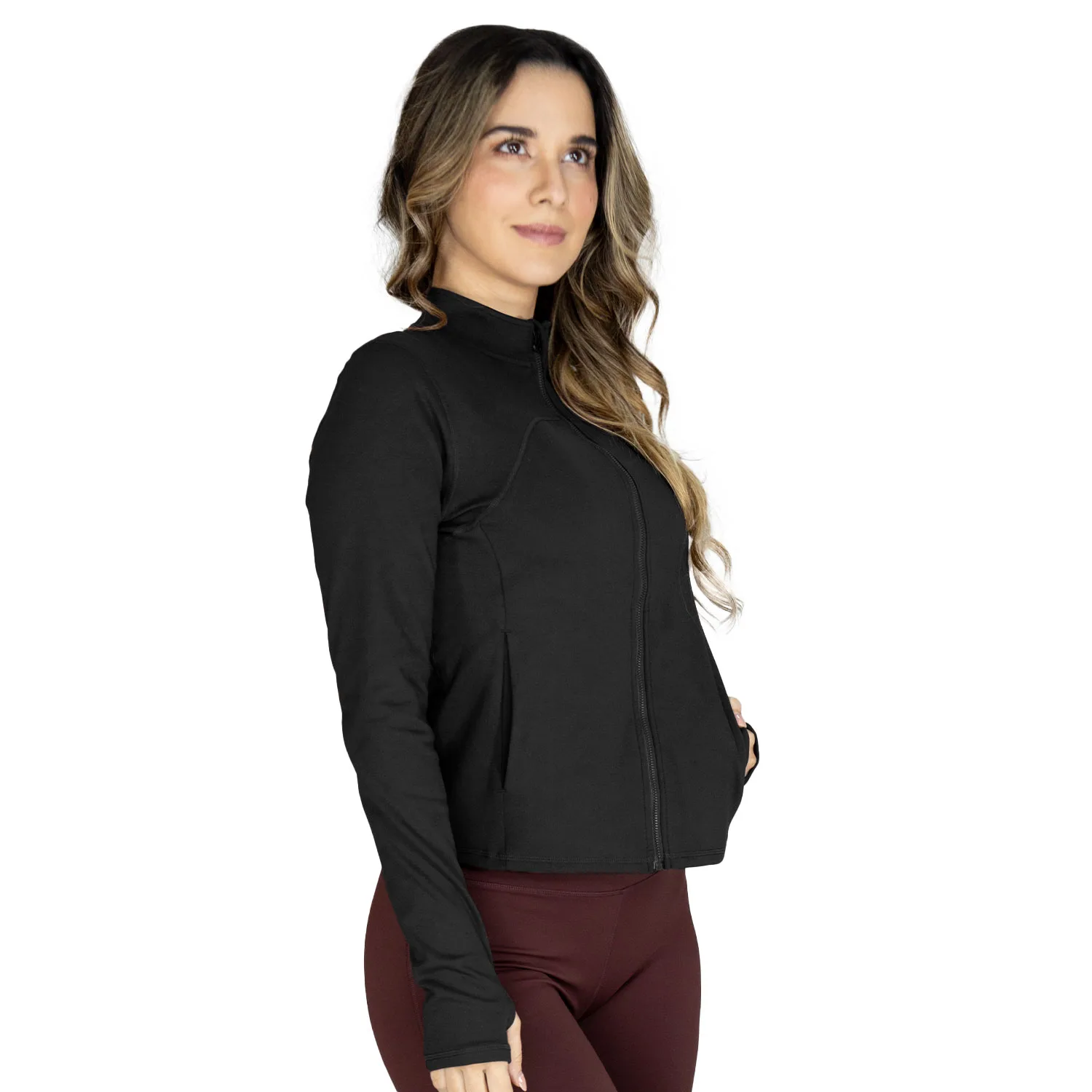 Chaqueta everlast negra Atlas para mujer vista frontal