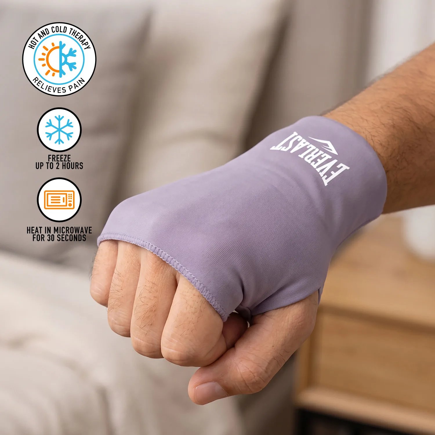 Compresa gel frío calor mano Everlast para terapia de frío y calor