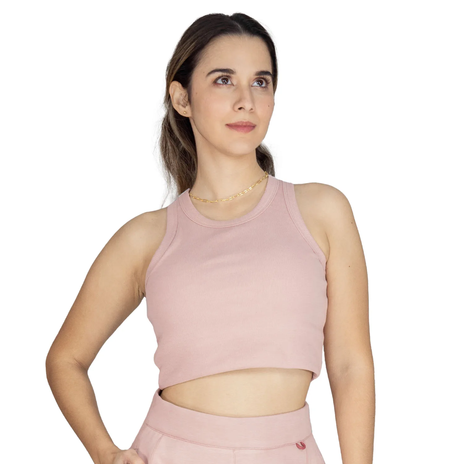 Crop Top Rosa Everlast Acanalado