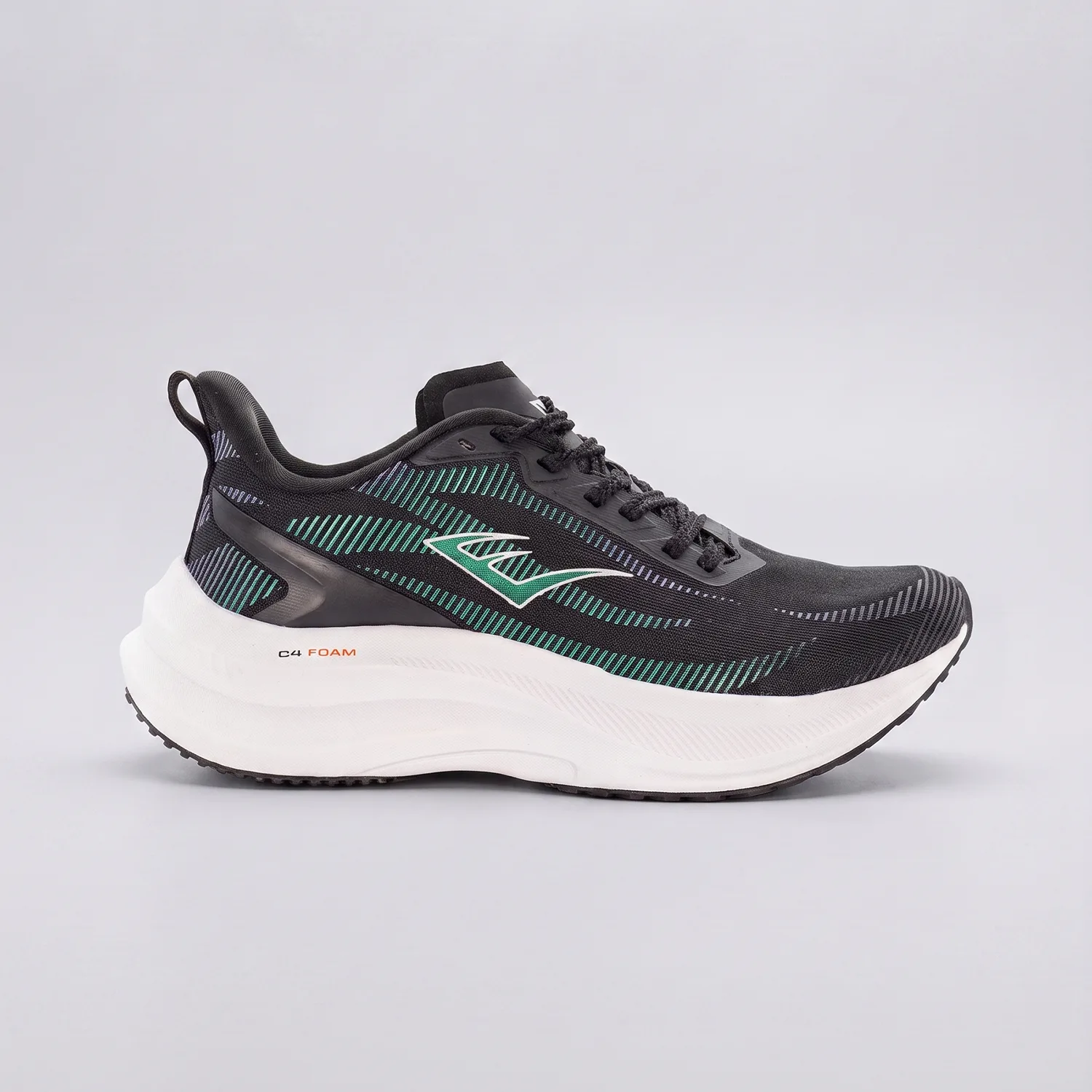 Zapatillas Elite Axton-D1 Everlast para dama en color Negro/Blanco, vista lateral